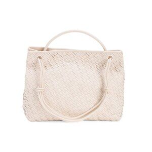 Walter Baker Cream Woven Tote Bag